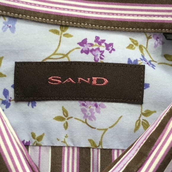 SAND COPENHAGEN Mens Striped Button Down Size 41 (16) Shirt - Picture 8 of 10